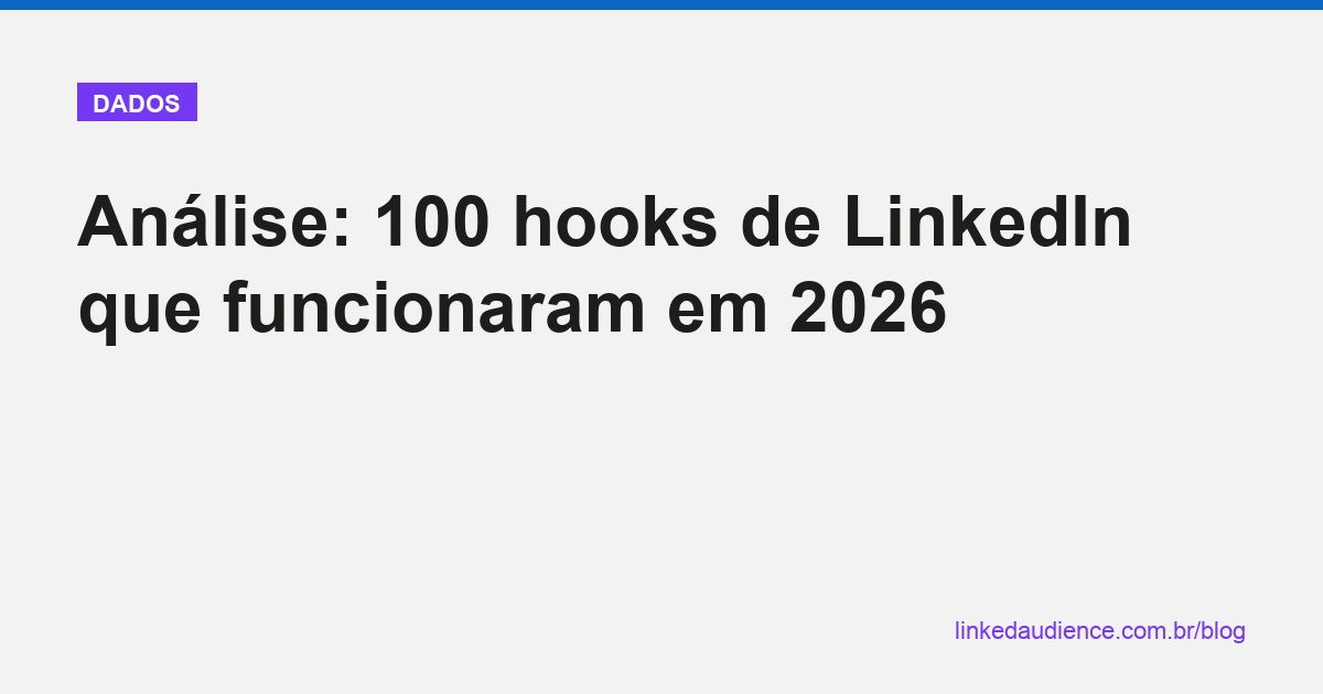 100 hooks de LinkedIn que funcionaram em 2026
