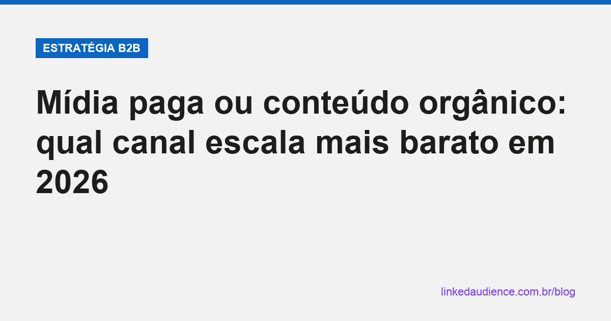 Mídia paga ou conteúdo orgânico