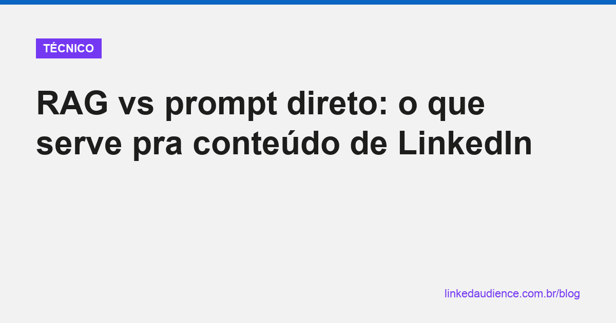 RAG vs prompt direto